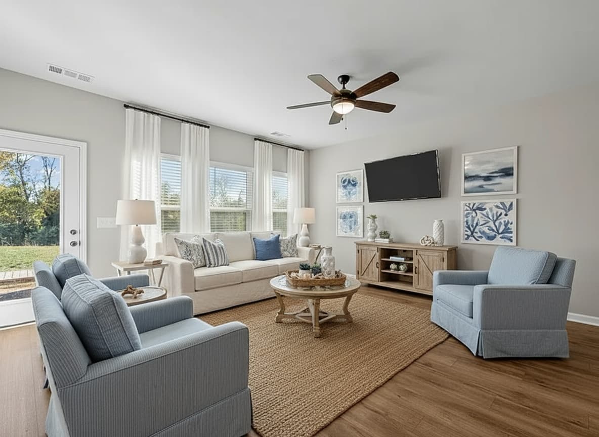 Coastal Elegance - Living Room